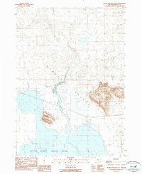 Warm Springs Butte 1990 topographic map thumbnail
