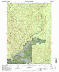 Westfir East 1997 topographic map thumbnail