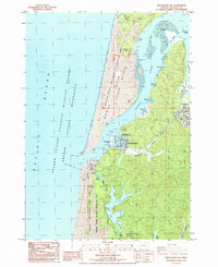 Winchester Bay 1985 topographic map thumbnail