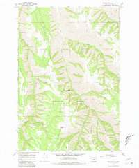 Wood Butte 1967 topographic map thumbnail