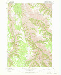 Wood Butte 1967 topographic map thumbnail