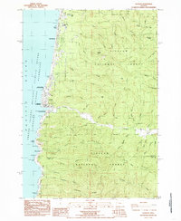 Yachats 1984 topographic map thumbnail