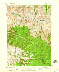 Aldrich Mtn. 1940 topographic map thumbnail