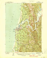 Bandon 1944 topographic map preview