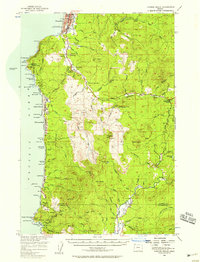 Cannon Beach 1955 topographic map thumbnail