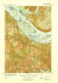 Cathlamet 1941 topographic map thumbnail