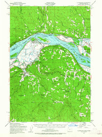 Clatskanie 1952 topographic map thumbnail