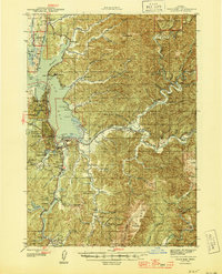 Coos Bay 1945 topographic map thumbnail