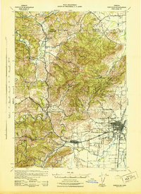 Corvallis 1942 topographic map thumbnail