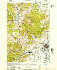 Corvallis 1942 topographic map thumbnail