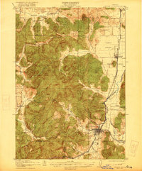 Cottage Grove 1921 topographic map thumbnail