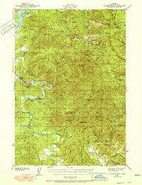Euchre Mtn 1942 topographic map thumbnail
