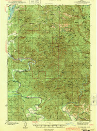 Euchre Mtn 1943 topographic map thumbnail