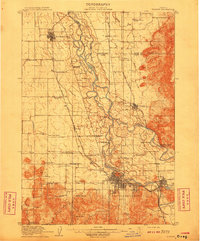 Eugene 1910 topographic map thumbnail