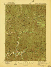 Goodwin Peak 1943 topographic map thumbnail