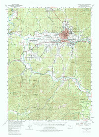 Grants Pass 1954 topographic map thumbnail