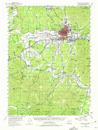 Grants Pass 1954 topographic map thumbnail