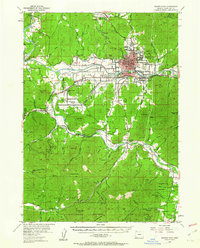 Grants Pass 1954 topographic map thumbnail