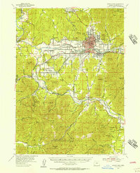 Grants Pass 1954 topographic map thumbnail