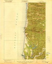 Heceta Head 1920 topographic map thumbnail