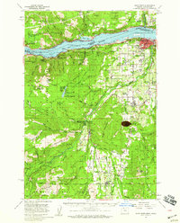 Hood River 1957 topographic map thumbnail