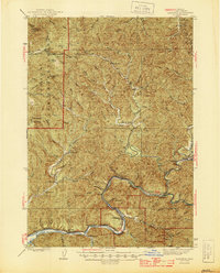 Mapleton 1945 topographic map thumbnail