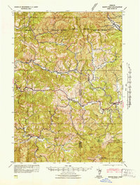 Marys Peak 1942 topographic map thumbnail