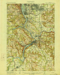 Oregon City 1914 topographic map preview