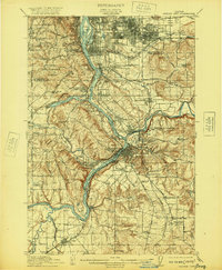 Oregon City 1914 topographic map thumbnail