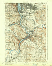 Oregon City 1914 topographic map preview