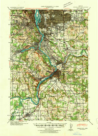 Oregon City 1941 topographic map preview