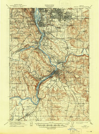 Oregon City 1914 topographic map preview