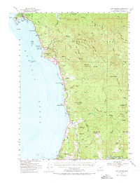 Port Orford 1954 topographic map thumbnail