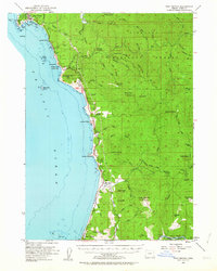 Port Orford 1954 topographic map thumbnail