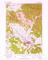 Prineville 1962 topographic map thumbnail