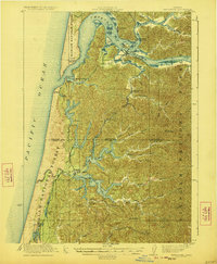 Reedsport 1923 topographic map thumbnail