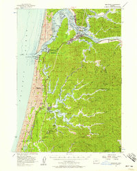 Reedsport 1956 topographic map thumbnail