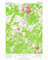 Roseburg 1955 topographic map thumbnail