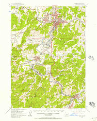 Roseburg 1955 topographic map preview