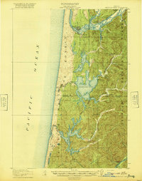 Siltcoos Lake 1920 topographic map thumbnail