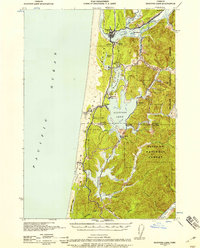 Siltcoos Lake 1941 topographic map thumbnail