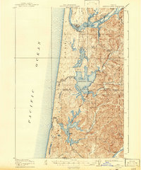 Siltcoos Lake 1920 topographic map thumbnail