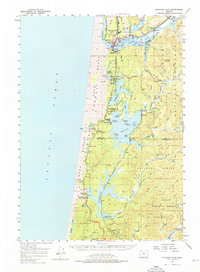 Siltcoos Lake 1956 topographic map thumbnail