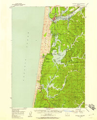 Siltcoos Lake 1956 topographic map thumbnail