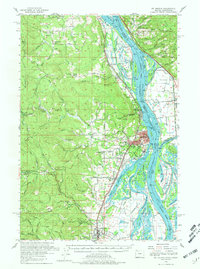 St Helens 1954 topographic map thumbnail