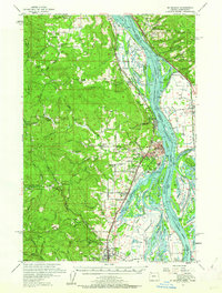 St Helens 1954 topographic map thumbnail