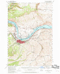 The Dalles 1957 topographic map thumbnail