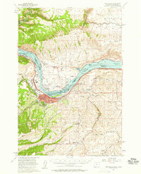 The Dalles 1957 topographic map thumbnail