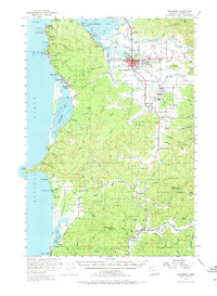 Tillamook 1955 topographic map thumbnail