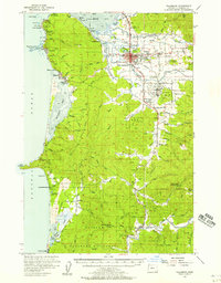 Tillamook 1955 topographic map thumbnail